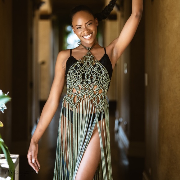 Handmade Macramé Rope Dress Festival - Picture 1 of 16